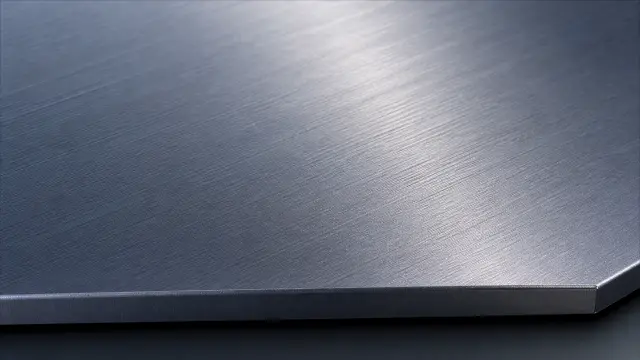 Fondo de pantalla 4K IA: Lámina de metal pulido con textura de acero cepillado