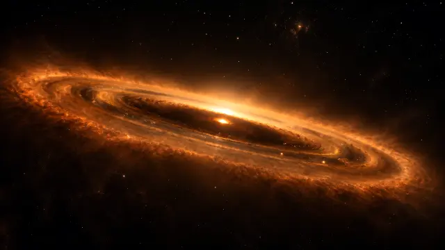 galaxia espiral brillante en el espacio profundo