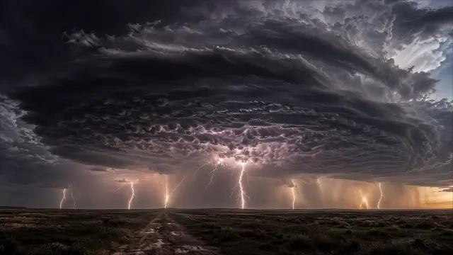 Tormenta eléctrica en el paisaje