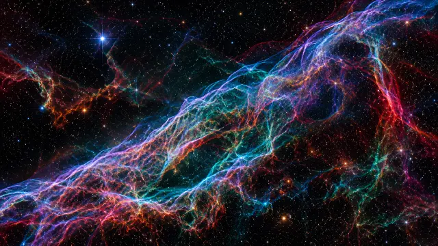 Nebulosa multicolor en el espacio profundo