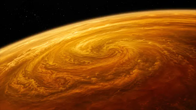 Planetas y tormentas gaseosas en el espacio profundo